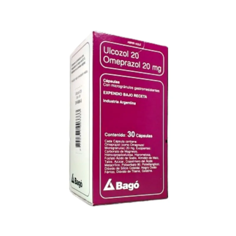 Ulcozol 20 Omeprazol 20 mg x 30 Cáps