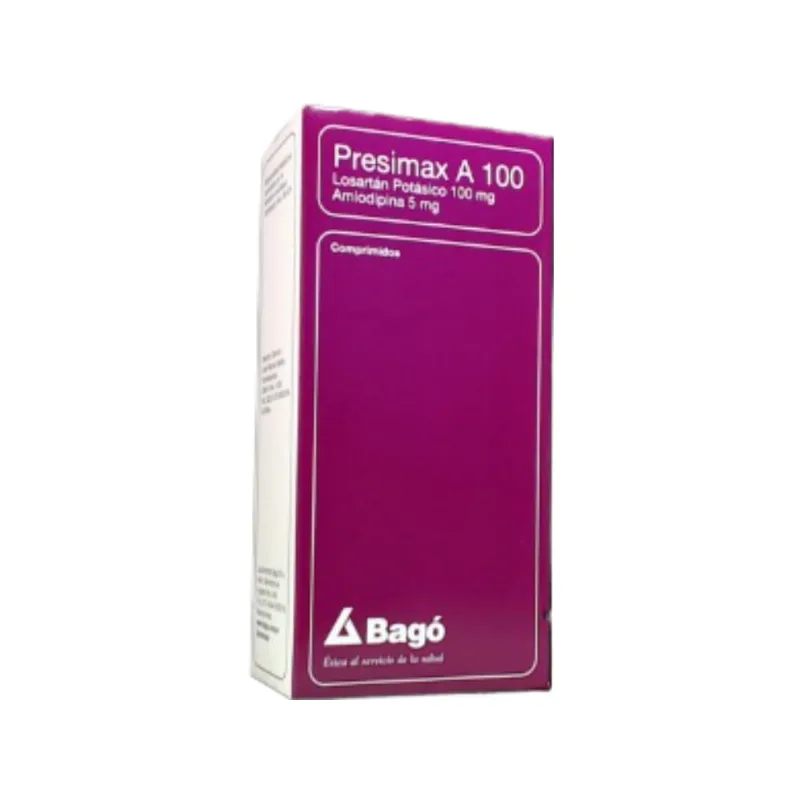 Presimax A Amlodipina + Losartán,Potásico 100/5 mg x 30 Comp Recubiertos