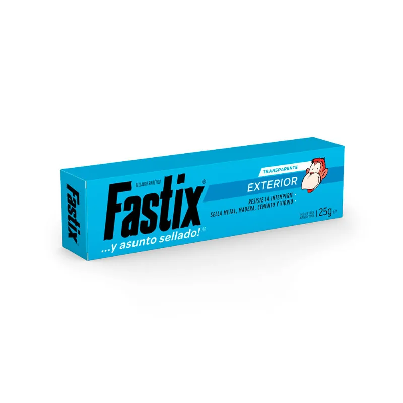Adhesivo Sellador Sintético 25 Grs Exterior Transparente Fastix