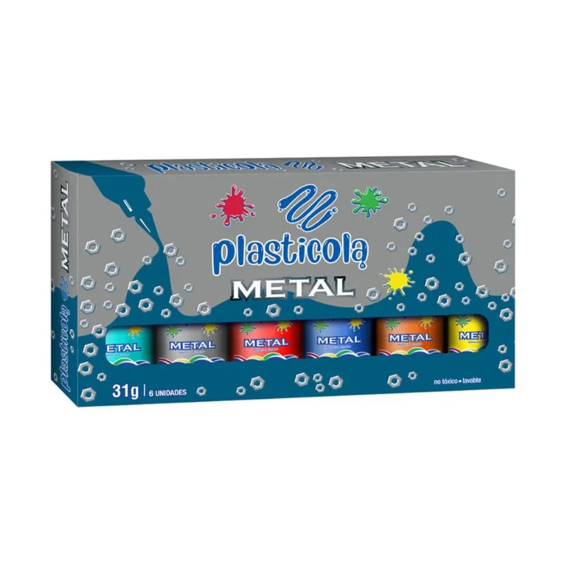 Adhesivo fantasáa plasticola 35 grs metal x 6 uni