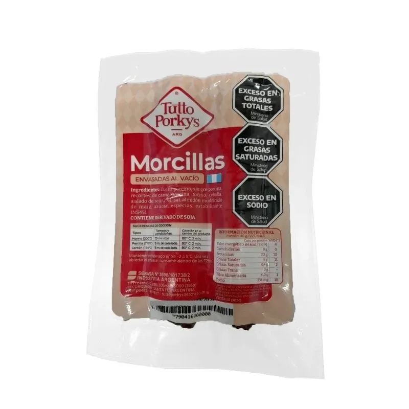 Morcilla X 2 Ud Tutto Porkys 220 Gr.
