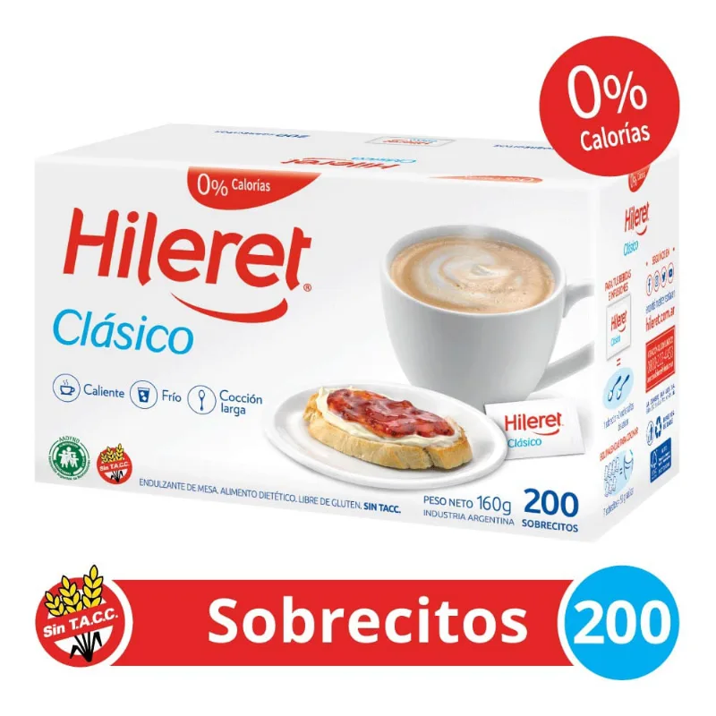 Endulzante Hileret Clasico X 200 Sobrecitos