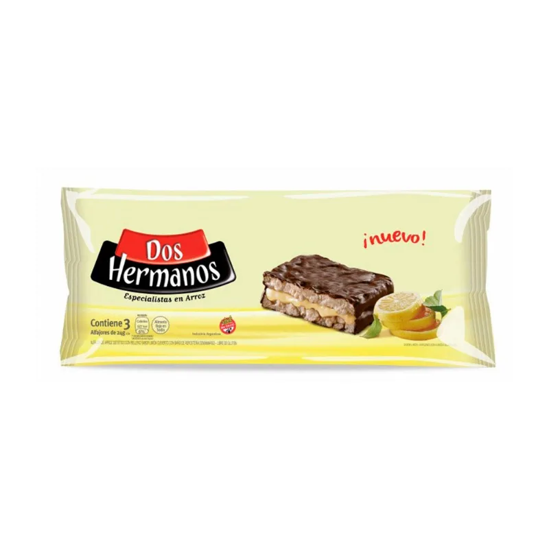 Alfajores De Arroz Dos Hermanos Limon X3 72gr