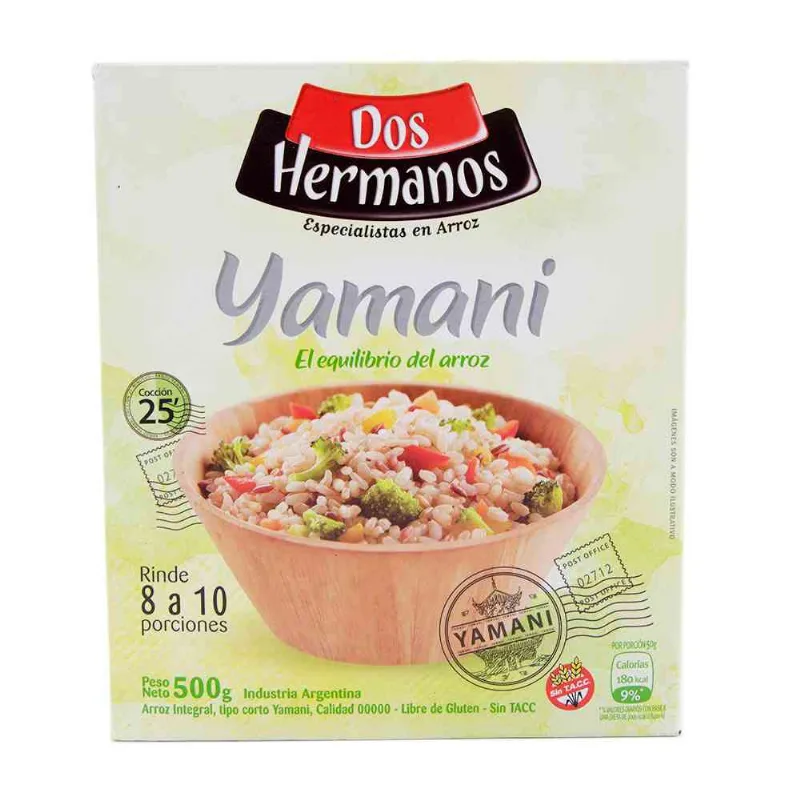 Arroz Integral Yamani 500 Grs Dos Hermanos Arroz Yamani Dos Hermanos 500 Gr