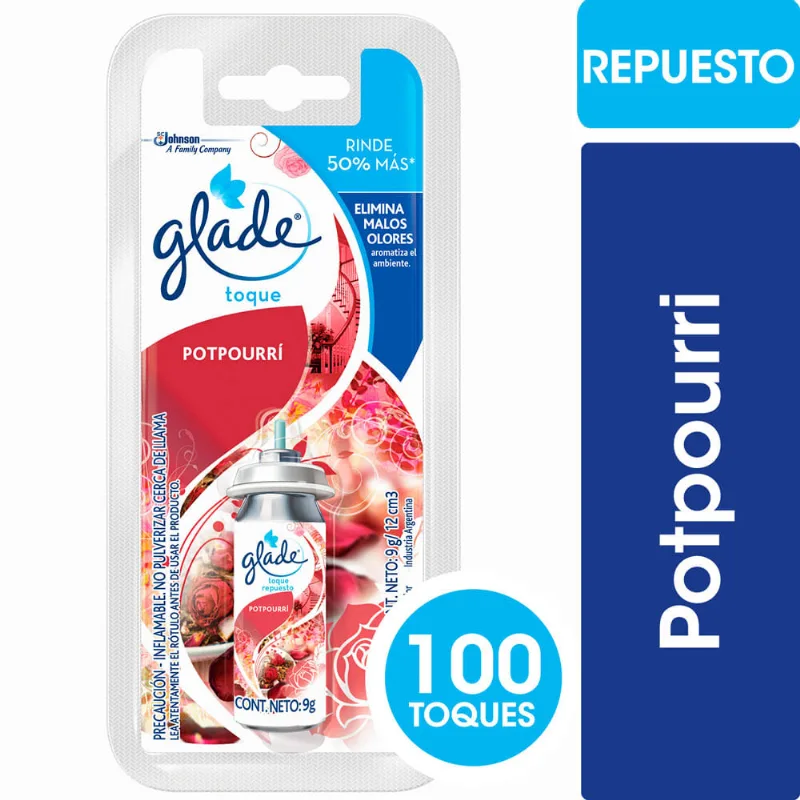 Desodorante De Ambientes Glade Toque 9gr Desodorante De Ambiente Glade Toque 9 Gr