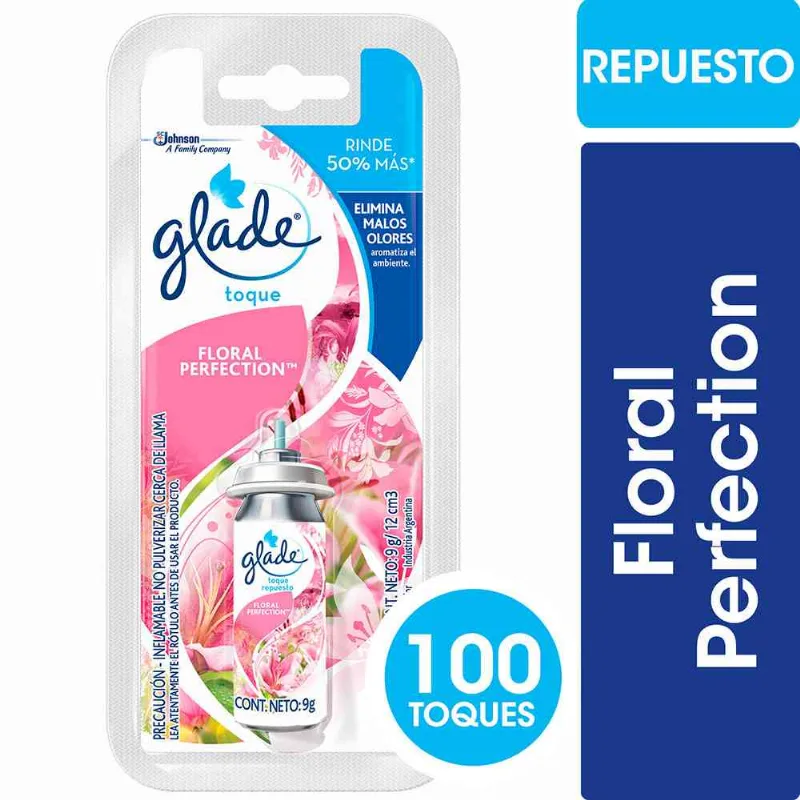 Desodorante De Ambiente Glade Toque Floral Perfectíon 9 Gr