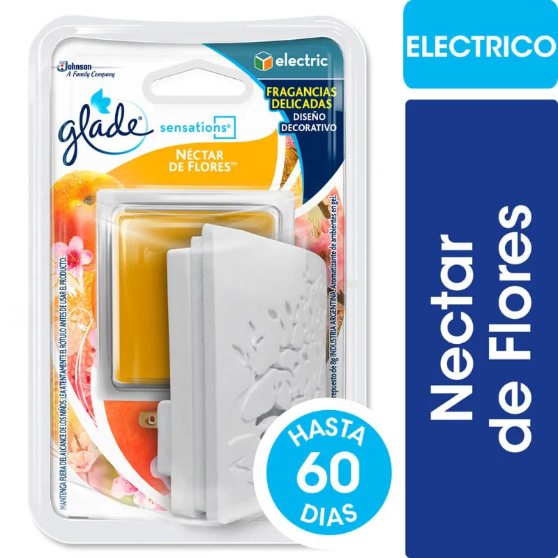 Aromatizante De Ambientes Glade Aromatizante De Ambientes En Gel Glade Sensations Néctar De Flores Aparato Repuesto 8gr