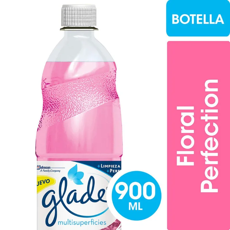 Limpiador líquido multisuperficies Glade floral perfection botella 900 ml.