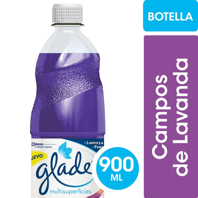 Limpiador líquido multisuperficies Glade campos de lavanda botella 900 ml.
