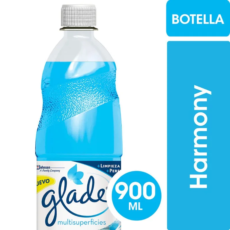 Limpiador líquido multisuperficies Glade harmony botella 900 ml.