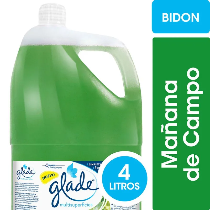 Limpiador líquido multisuperficies Glade mañana de campo bidón 4 l.