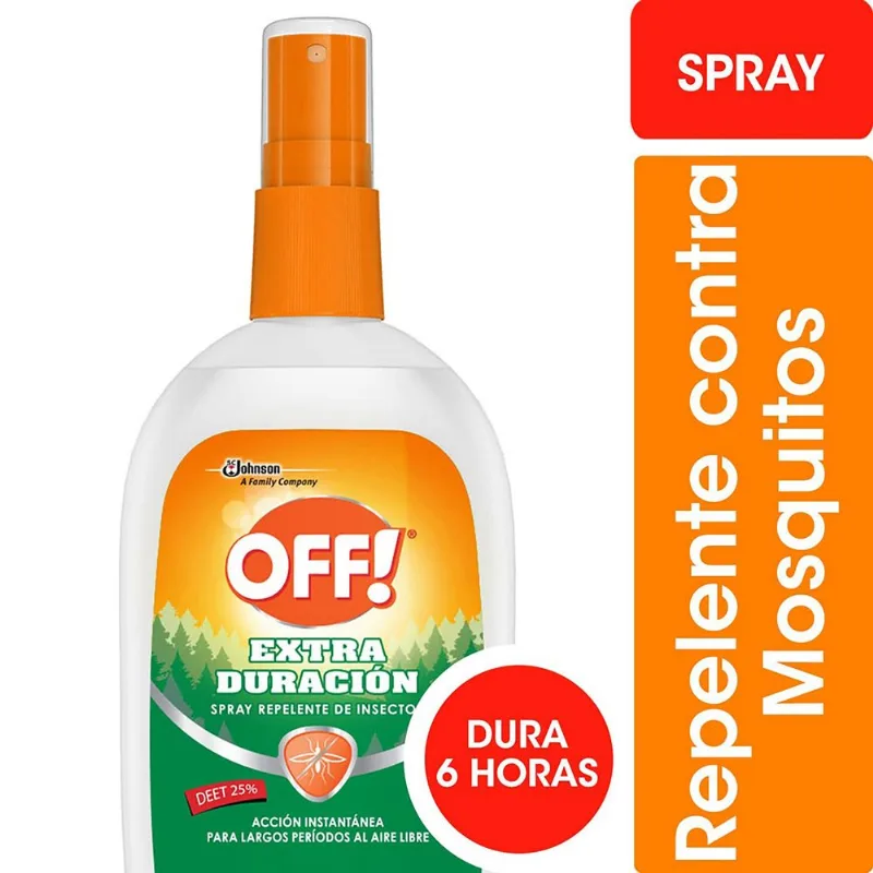 Repelente para mosquitos Off! extra duración spray 200 ml.