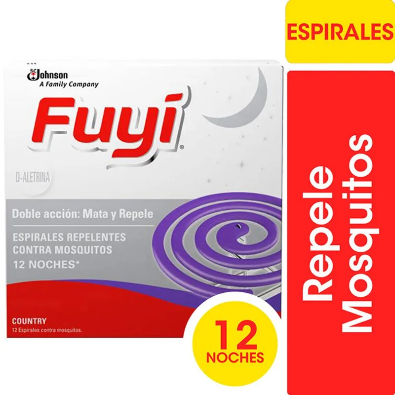 Espirales insecticidas mata mosquitos Fuyi country fresh x 12 uni