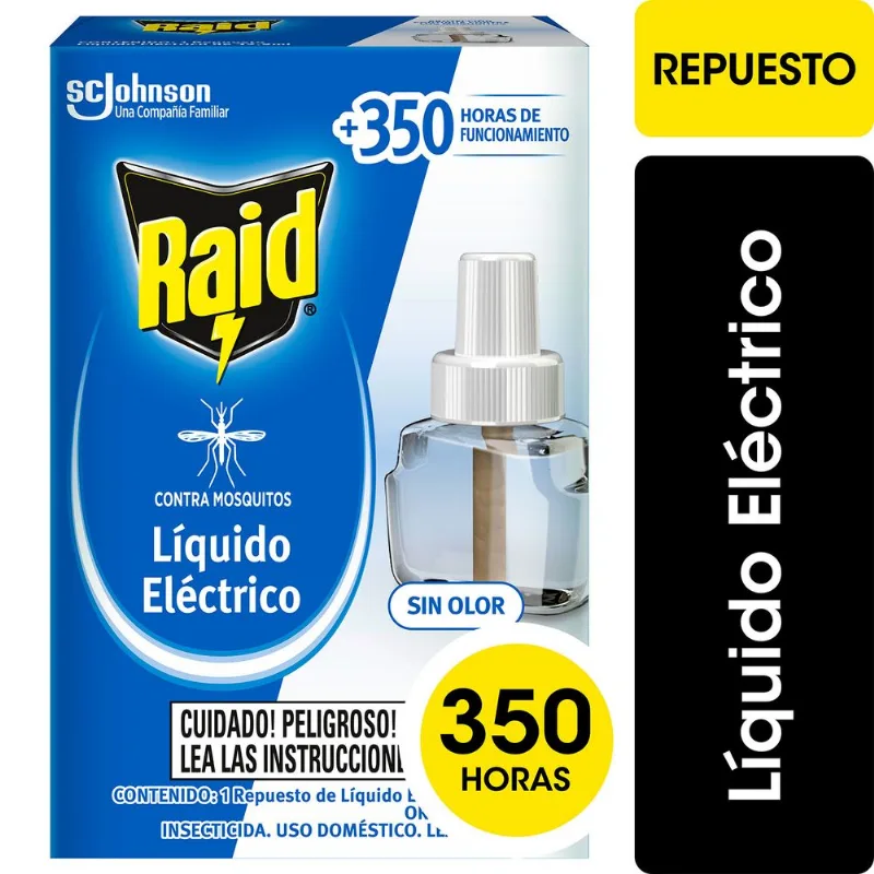 Insecticida Raid Moscas Mosquitos Líquido Eléctrico 32 ml