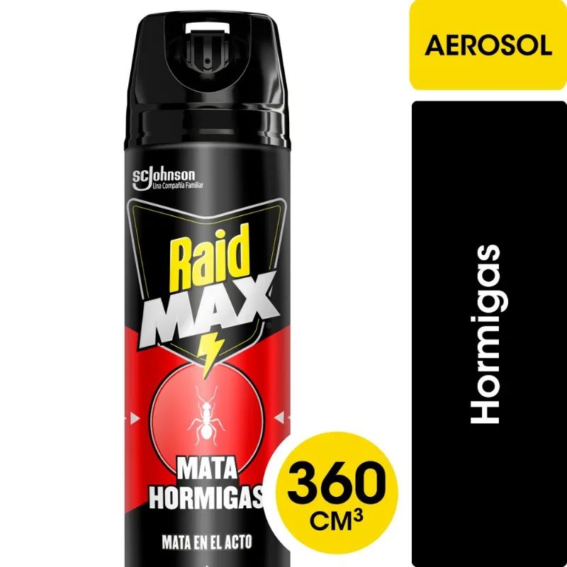 Insecticida Raid Max Mata Hormigas Aerosol 360 ml