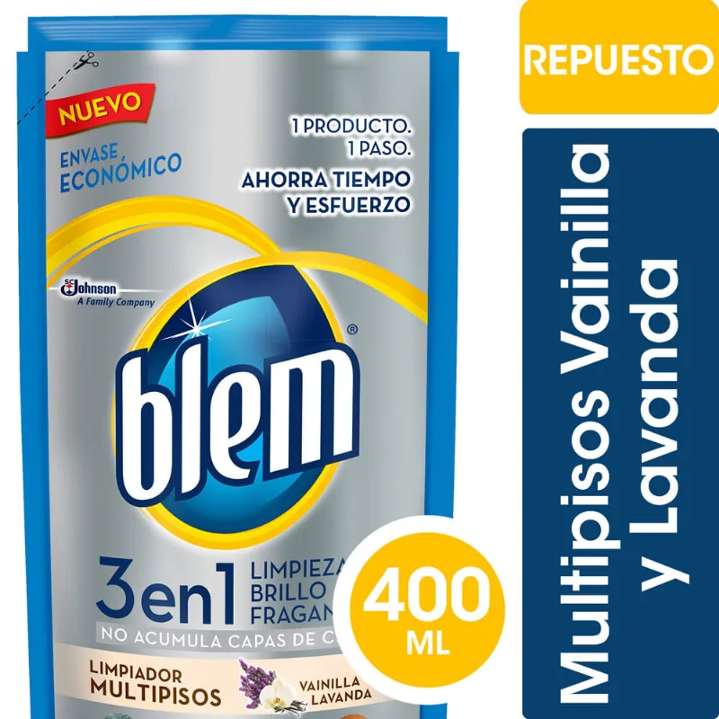 Autobrillo Listo Blem 3 En 1 Lavanda Y Vainilla Doy Pack 400 Ml