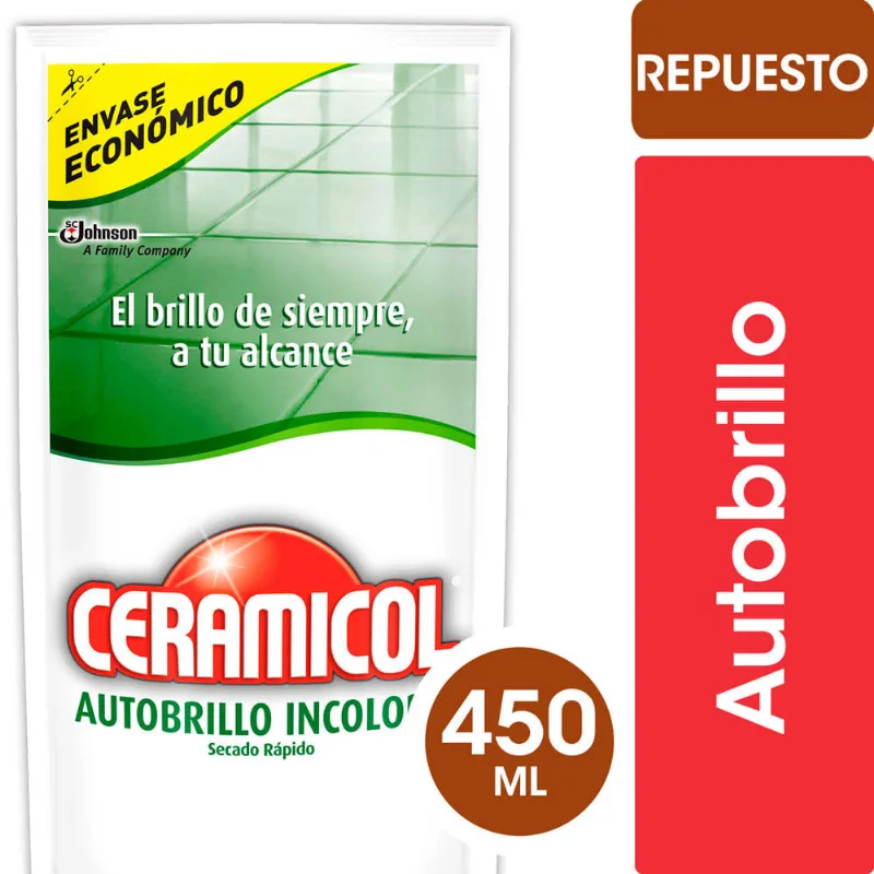 Autobrillo Incoloro Doy Pack Ceramicol 450 Ml