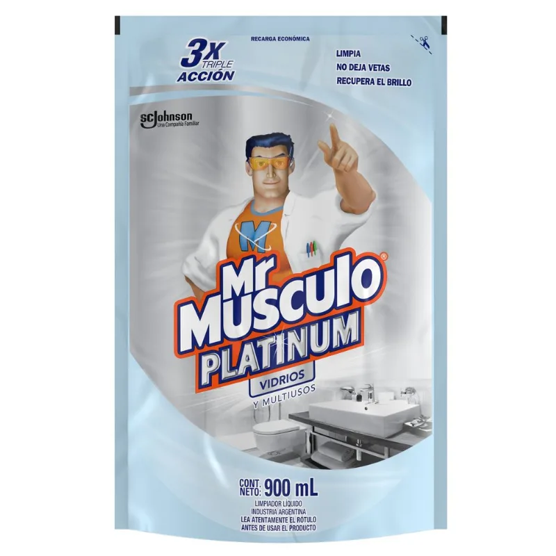 Limpiador vidrios y multiusos Mr. Músculo brillo sin rayas 900 ml