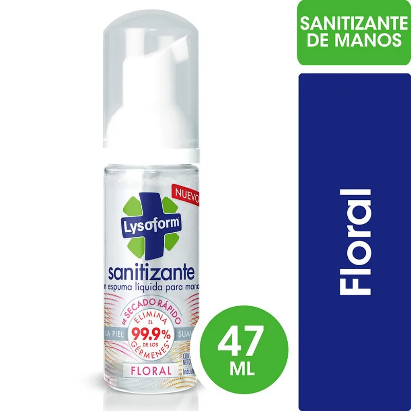 Espuma sanitizante Lysoform floral 47 cc.