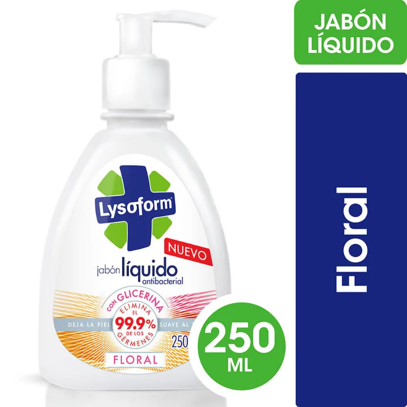 Jabón líquido Lysoform floral 250 cc.