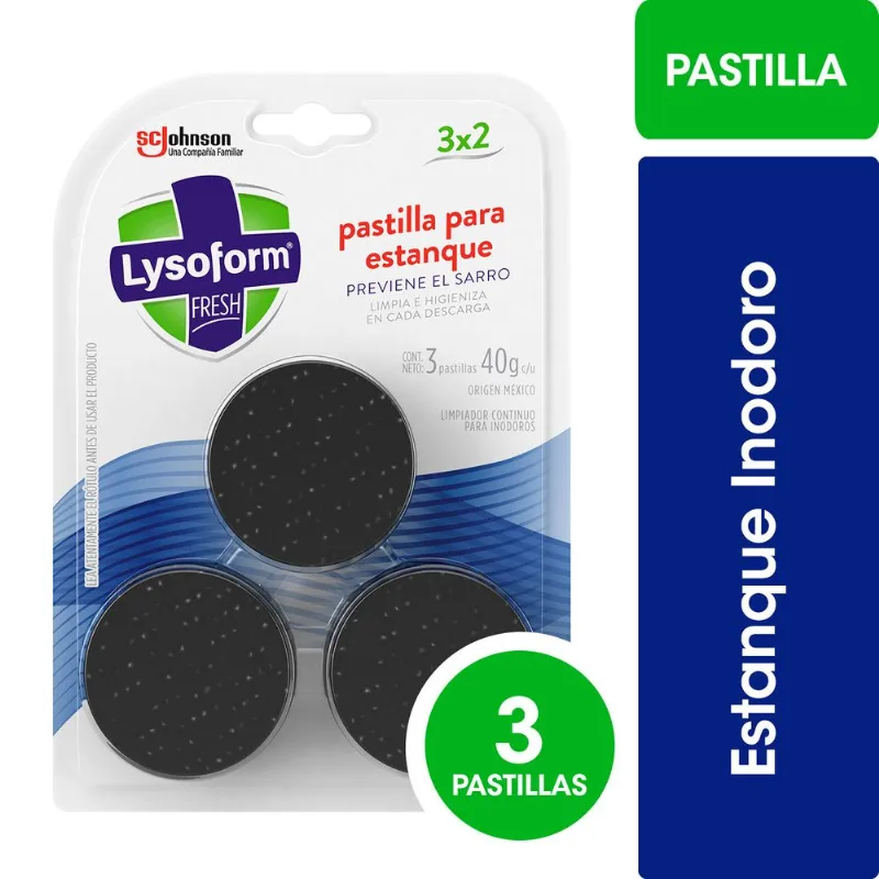 Pack 3 un. Pastilla para Estanque Lysoform 120 g