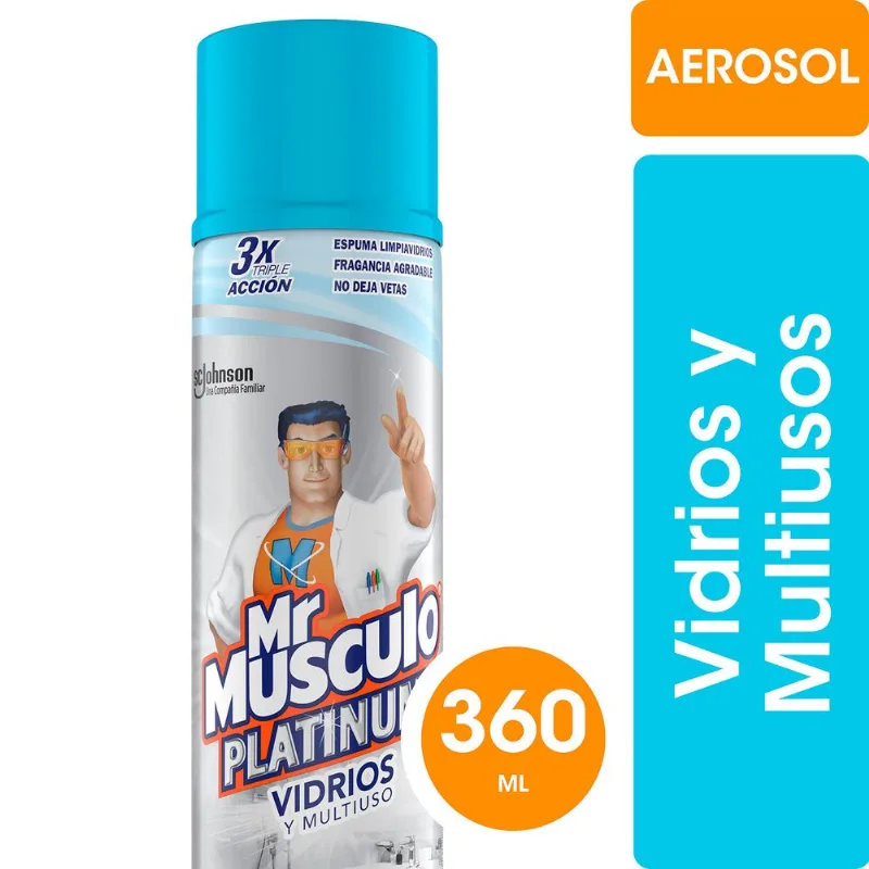 Limpia Vidrios Mr. Músculo Aerosol 360 cc