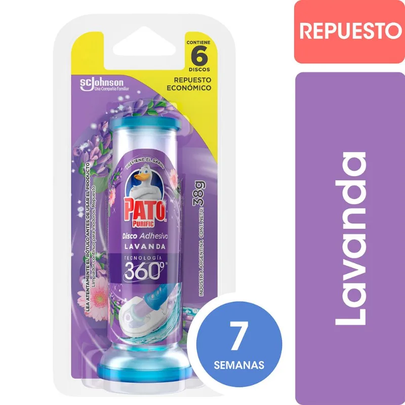 Gel Purificador Adherente Repuesto Pato Lavanda 36 ml