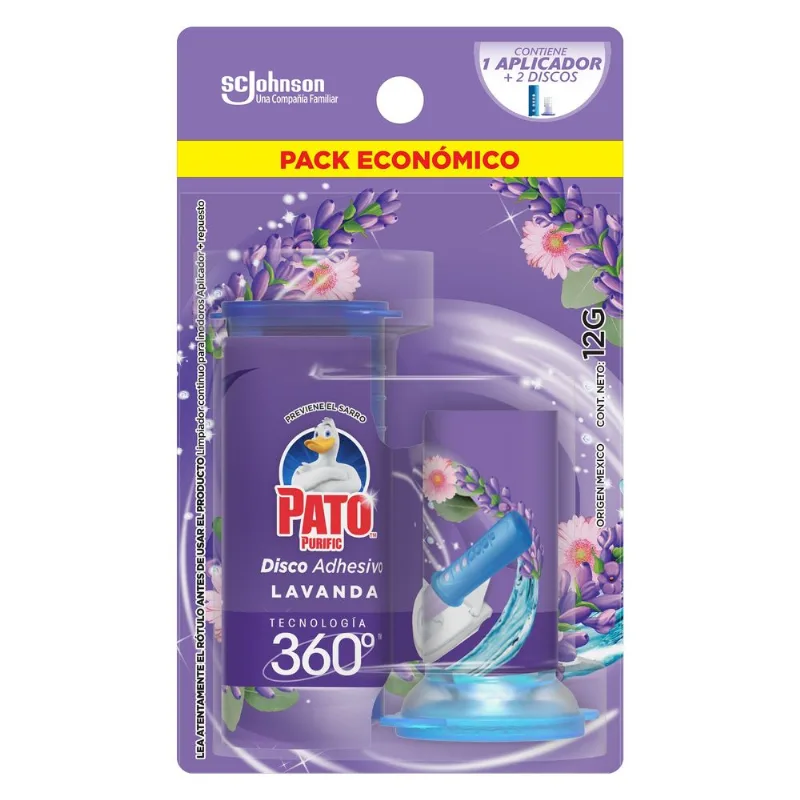Discos Adhesivos para Inodoro Pato Lavanda Full 12 grs