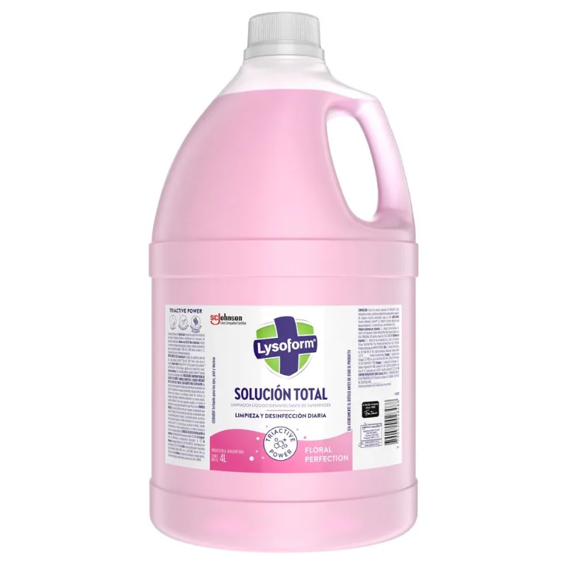 Limpiador de piso Lysoform solución total floral 4 lts