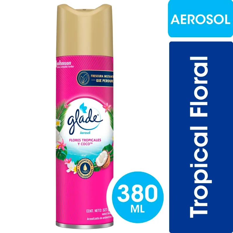 Desodorante de Ambiente Flores Tropicales y Coco 380 Ml Glade Desodorante De Ambientes Flores Tropicales Aerosol 380 Ml Glade