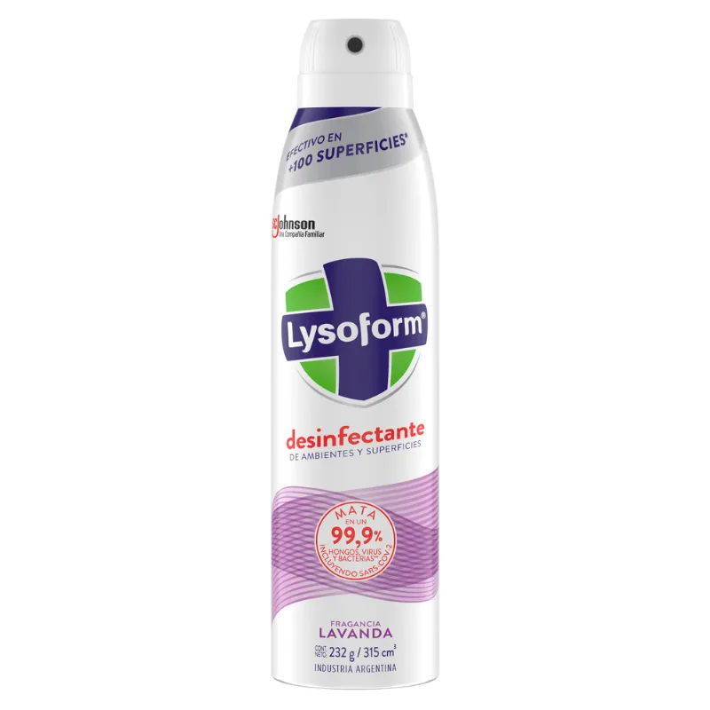 Desinfectante Elimina Olores Lysoform Lavanda Aerosol x 315 ml