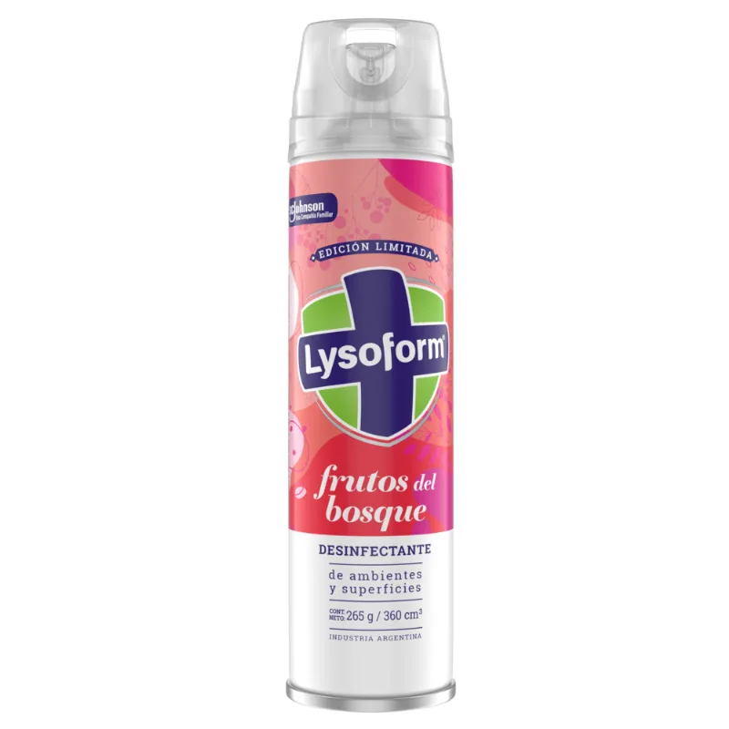 Desinfectante Lysoform Aerosol Frutos del Bosque x 360 ml