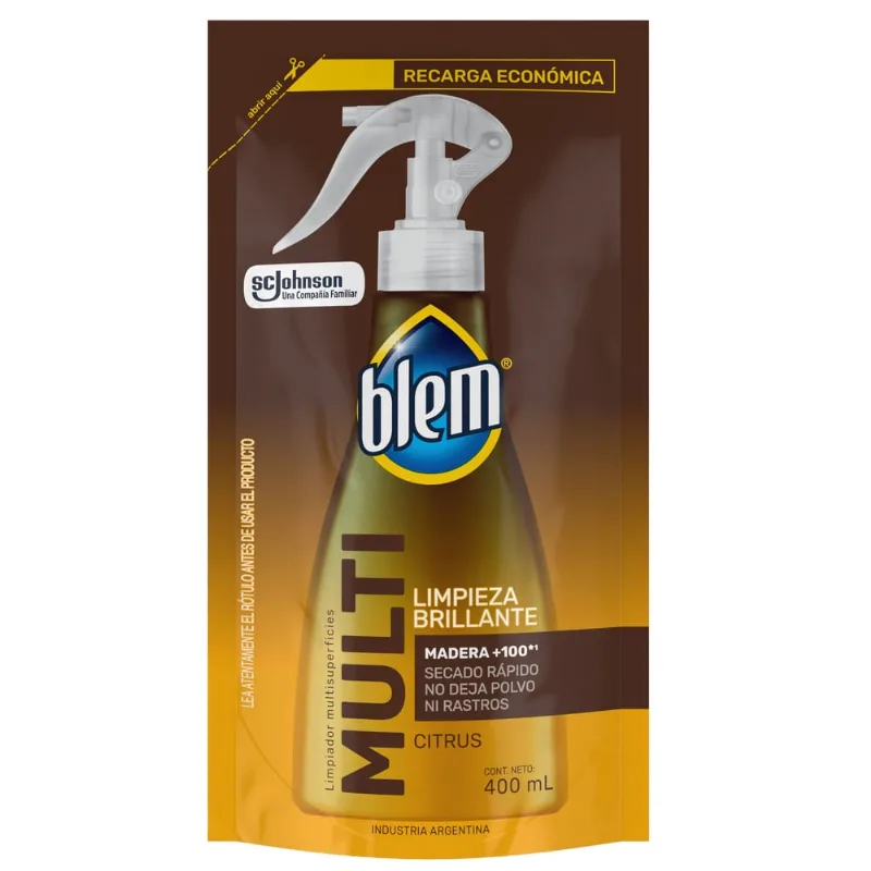 Limpiador Multisuperficies y Electrónicos Blem Citrus x 400 ml