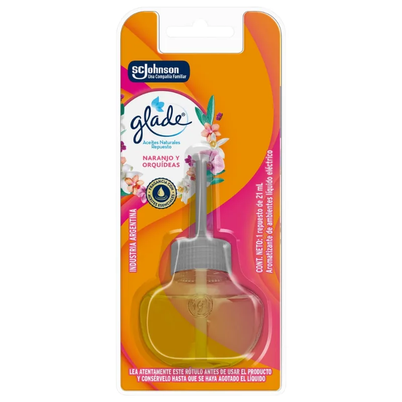 Aromatizante de Ambientes Glade Aceites Naturales Repuesto x 21 ml