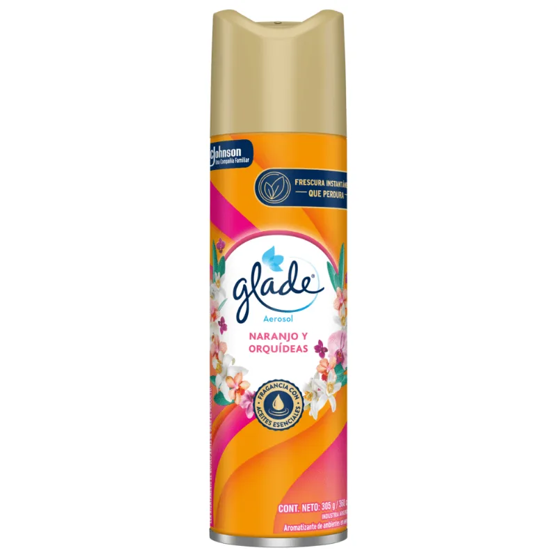 Desodorante Ambiental Glade Aerosol Naranjo y Orquídeas x 360 ml