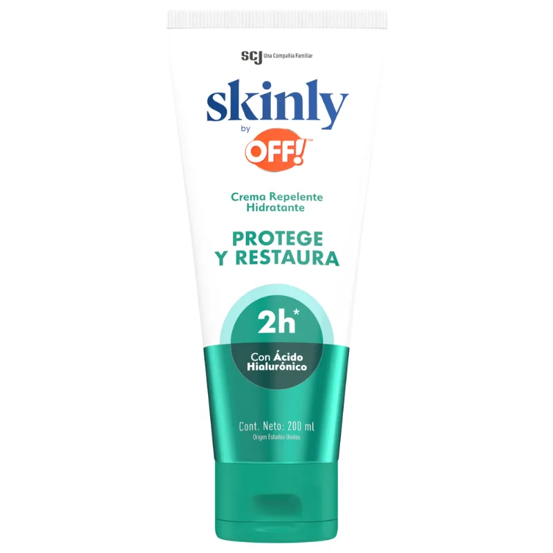Crema Repelente Hidratante Corporal Skinly By Off Hialurónico Protege y Repara 200 ml