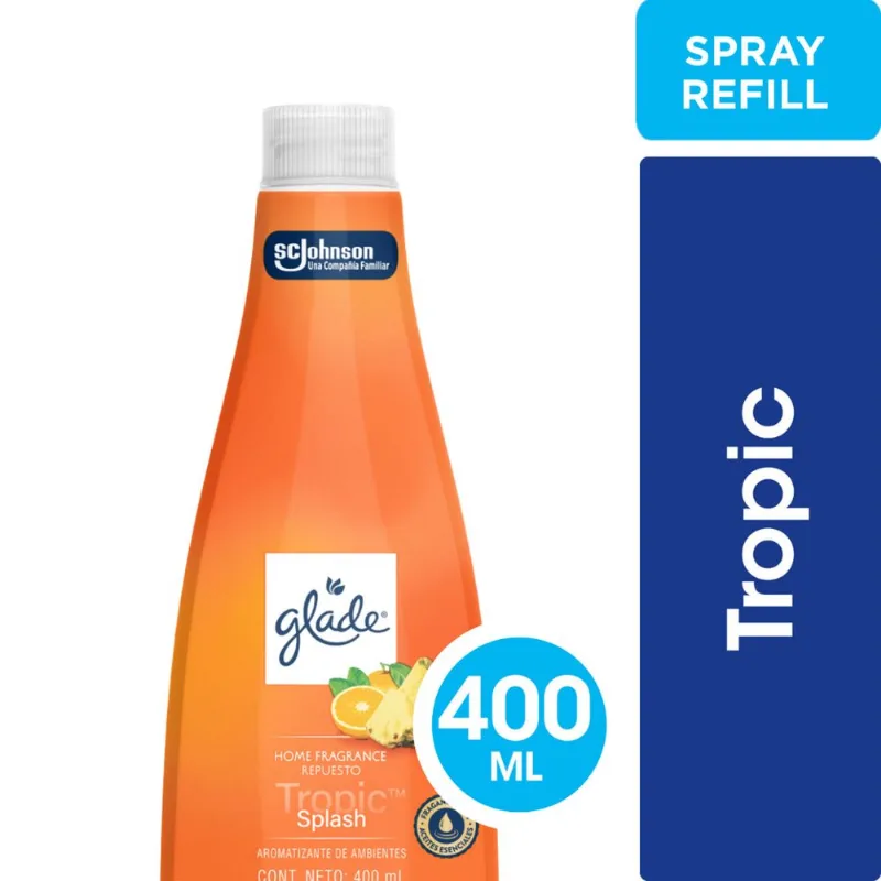 Aromatizante de ambiente Glade Tropic Splash repuesto 400 ml