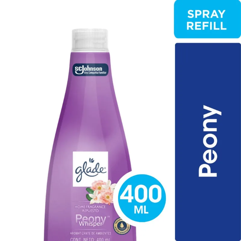 Aromatizante de ambiente Glade Peony Whisper repuesto 400 ml