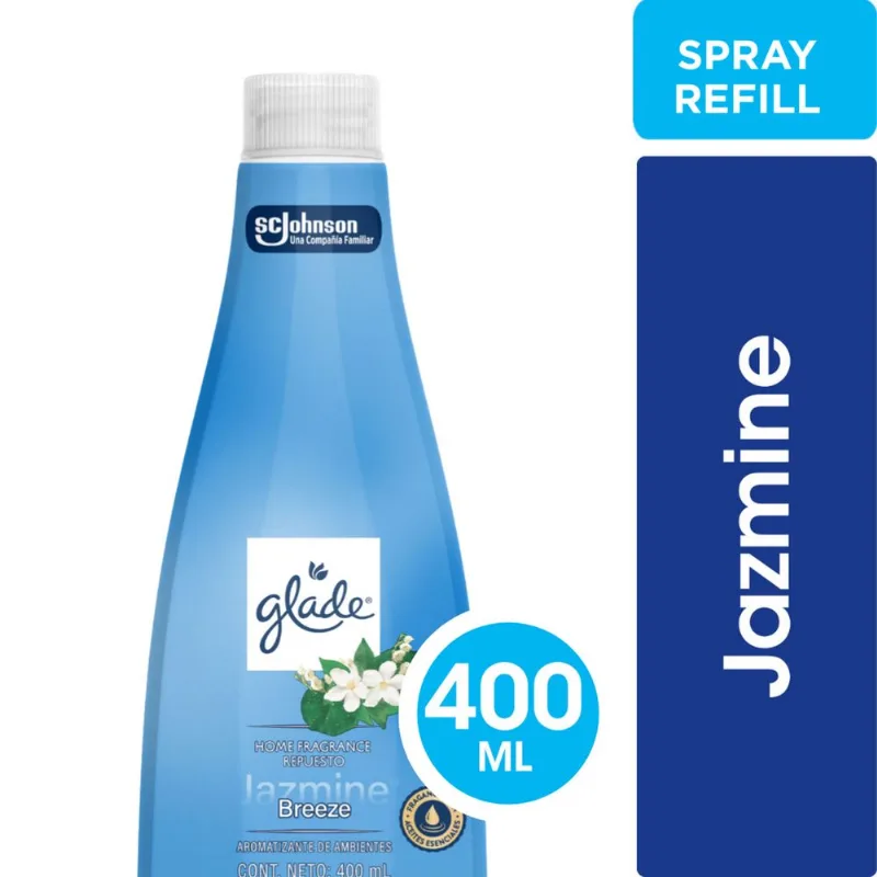 Aromatizante de ambiente Glade Jazmine Breeze repuesto 400 ml