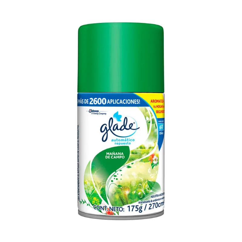 Aromatizante de ambientes automático Glade flores tropicales y coco repuesto 175 g.