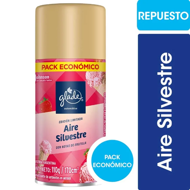 Aromatizante Automatico Glade Aire Silvestre Rep 170ml