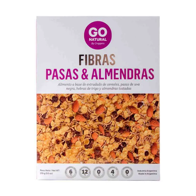 Go Natural - Fibras Pasas Y Almendras Go Natural Granola Fibras Pasas Y Almendras 270 Gr