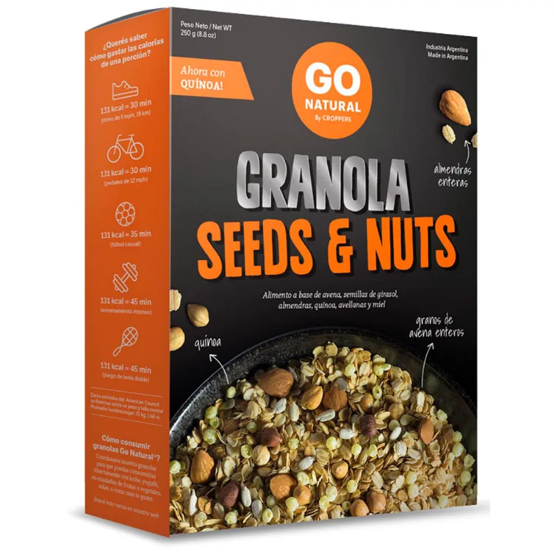 Granola Go Natural Seeds X250gr