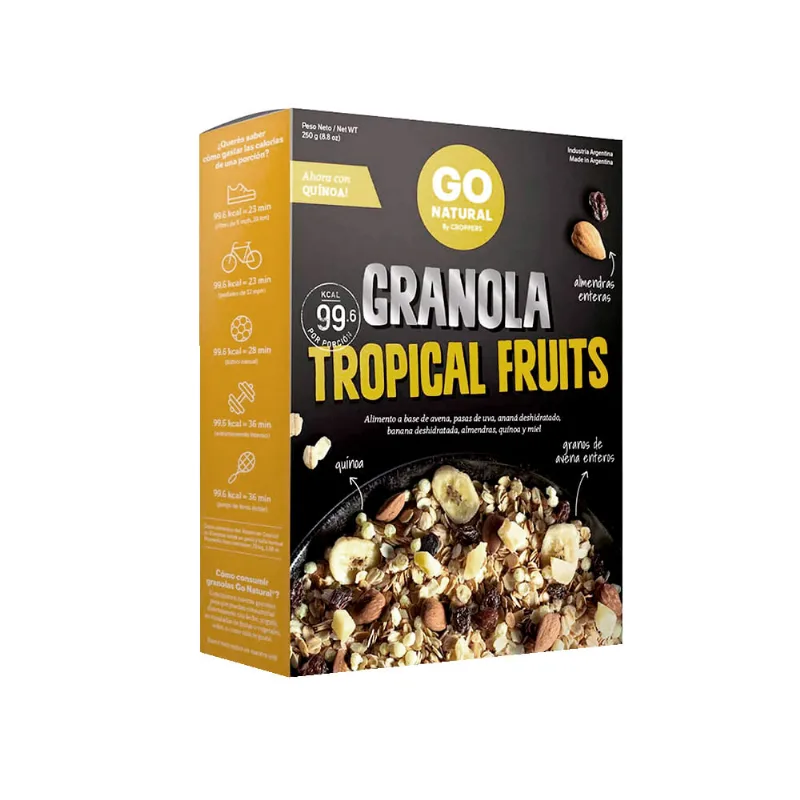 Granola Go Natural Tropical X250gr Granola Go Natural Tropical 250 Gr.
