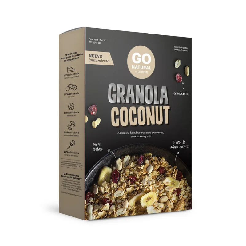 Granola Go Natural coconut 270 g.