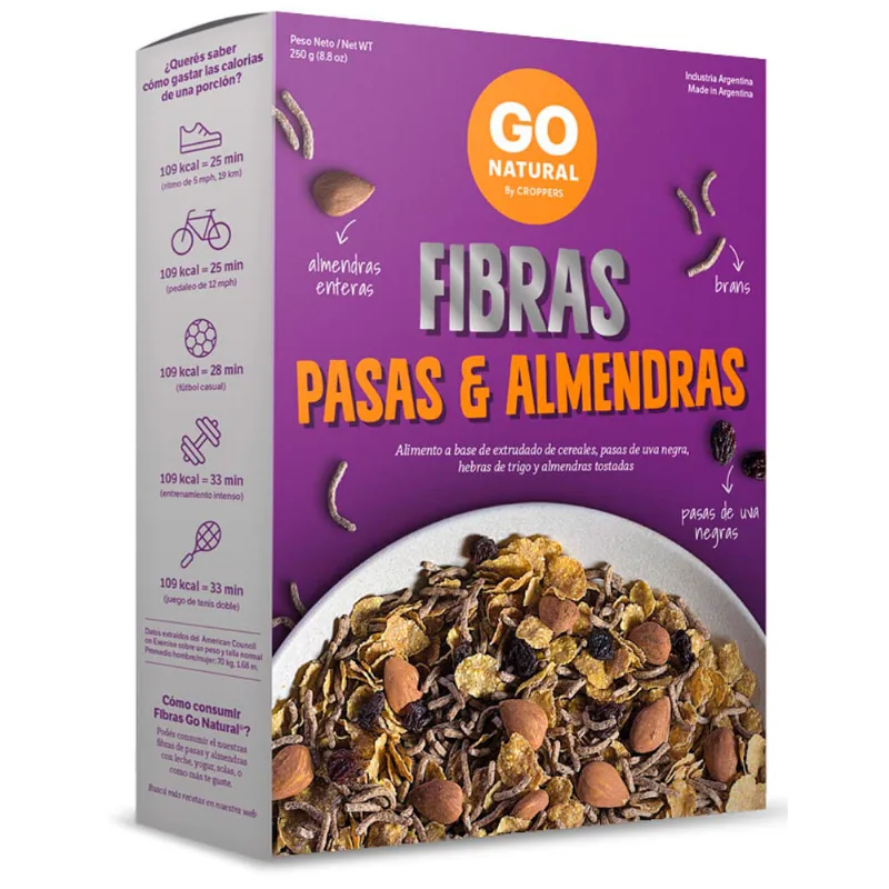 Granola Go Natural Fibras Y Almendra X250gr
