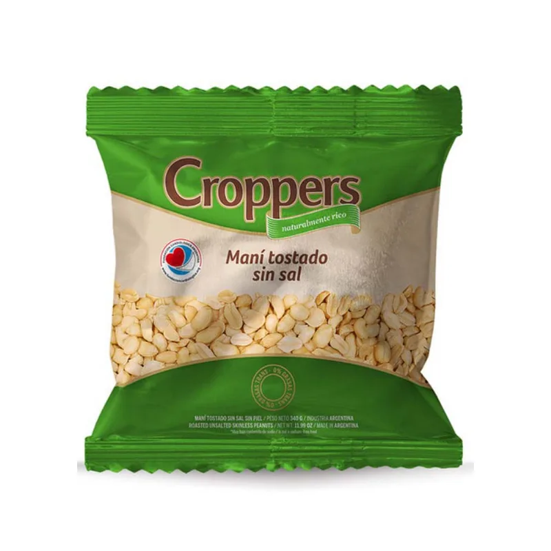 Mani Croppers Tostado Sin Sal X340g