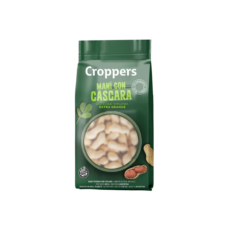 Mani Croppers Con Cascara X 280 Grs