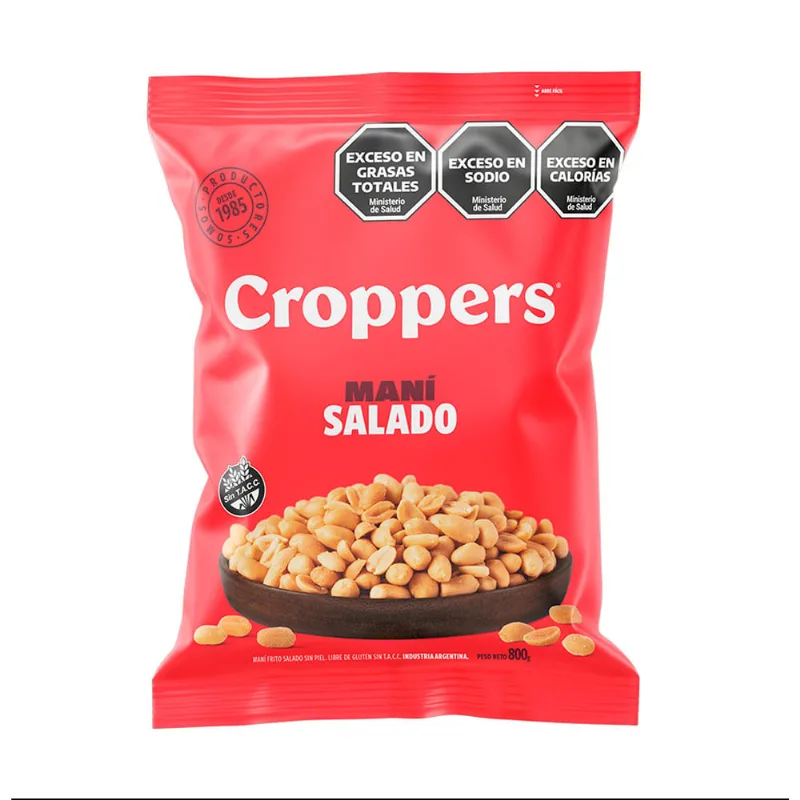 Mani Salado Sin Piel Croppers 800 Gr