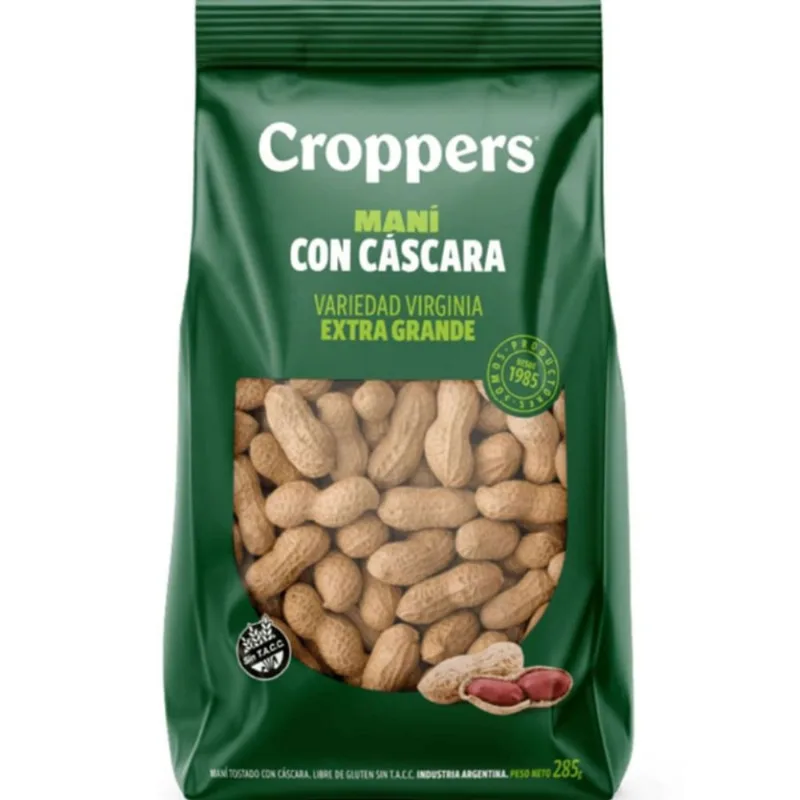Maní con cascara Croppers 285 grs